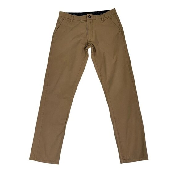 Across the Pond men's pants 32 tan khaki chinos soft 31.5 inseam - Picture 1 of 9